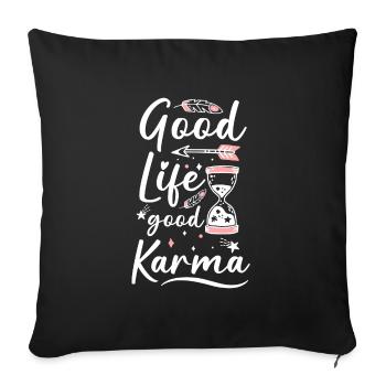 Attitude spirituelle Motivation - Housse de coussin décorative 45 x 45 cm - noir - Devant