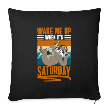 Chill out Hang out Passez du temps confortablement - Housse de coussin décorative 45 x 45 cm - noir - Devant