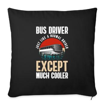 Chauffeur Omnibus Travail Transport - Housse de coussin décorative 45 x 45 cm - noir - Devant