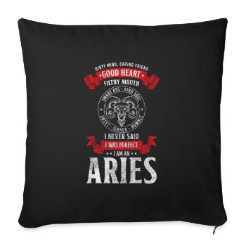 Zodiac sign birth superstition Minerva - Sofa pillowcase 17,3'' x 17,3'' (45 x 45 cm) - black - Front