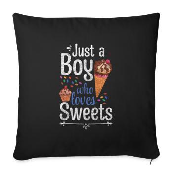 Chocolat Délicieux plaisir de collation - Housse de coussin décorative 45 x 45 cm - noir - Devant
