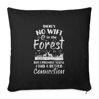 Trees Mountain Recreation Forester - Sofa pillowcase 17,3'' x 17,3'' (45 x 45 cm) - black - Front