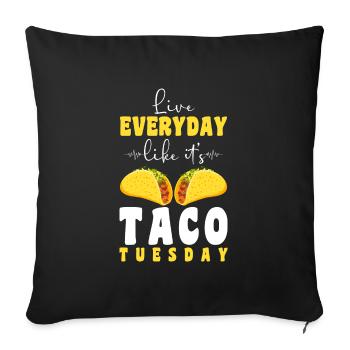 Mexican Foodie Sombrero Burrito - Sofa pillowcase 17,3'' x 17,3'' (45 x 45 cm) - black - Front