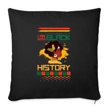 Afrique Eléphant Nature Serengeti - Housse de coussin décorative 45 x 45 cm - noir - Devant