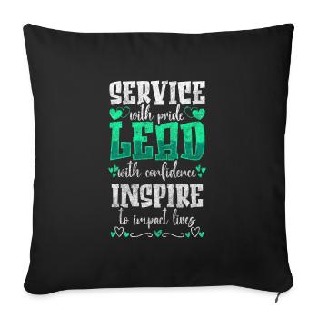 Chief Office Manager Employee - Sofa pillowcase 17,3'' x 17,3'' (45 x 45 cm) - black - Front