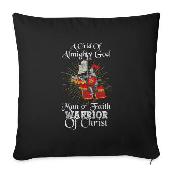 Knight Kingdom Knights Templar - Sofa pillowcase 17,3'' x 17,3'' (45 x 45 cm) - black - Front