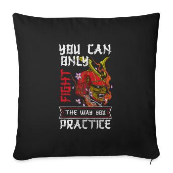 Japan Aikido Katana - Sofa pillowcase 17,3'' x 17,3'' (45 x 45 cm) - black - Front