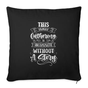 Reunion family celebration - Sofa pillowcase 17,3'' x 17,3'' (45 x 45 cm) - black - Front