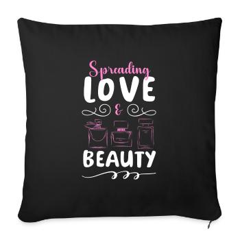 Parfum Odeur Parfum Spray Amoureux - Housse de coussin décorative 45 x 45 cm - noir - Devant