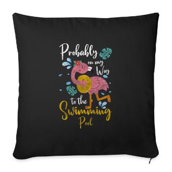 Fêtes de la piscine Amis de l’été - Housse de coussin décorative 45 x 45 cm - noir - Devant