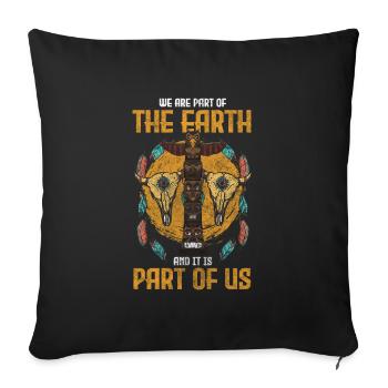 Totem Dreamcatcher Night Owl Aztec - Sofa pillowcase 17,3'' x 17,3'' (45 x 45 cm) - black - Front