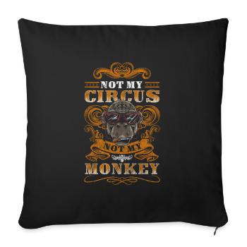 Manège Musique Clown - Housse de coussin décorative 45 x 45 cm - noir - Devant
