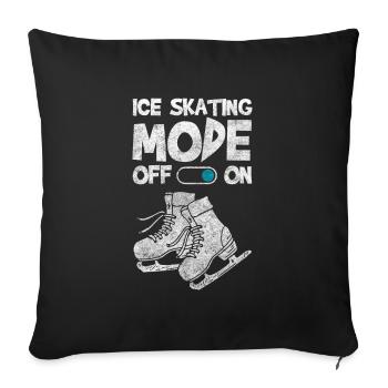 patineurs sur glace cool sportif - Housse de coussin décorative 45 x 45 cm - noir - Devant