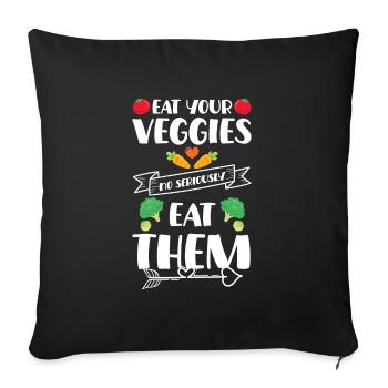 Objectif du régime alimentaire du consultant - Housse de coussin décorative 45 x 45 cm - noir - Devant