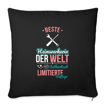 Best DIY Woman in the World - 100% Authentic - Sofa pillowcase 17,3'' x 17,3'' (45 x 45 cm) - black - Front