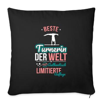 Best Gymnast in the World - 100% Authentic - Sofa pillowcase 17,3'' x 17,3'' (45 x 45 cm) - black - Front