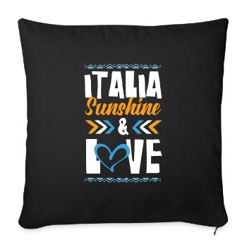 Italia Love - Housse de coussin décorative 45 x 45 cm - noir - Devant