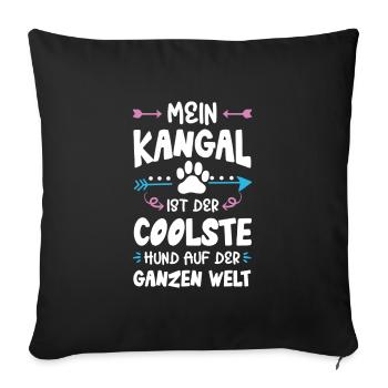 Kangal dog saying - Sofa pillowcase 17,3'' x 17,3'' (45 x 45 cm) - black - Front