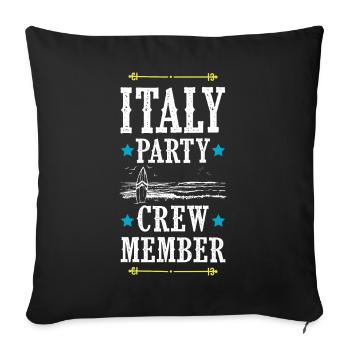 Italie Party Crew - Housse de coussin décorative 45 x 45 cm - noir - Devant
