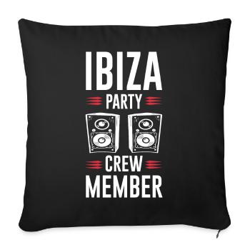 Ibiza Party Crew - Housse de coussin décorative 45 x 45 cm - noir - Devant