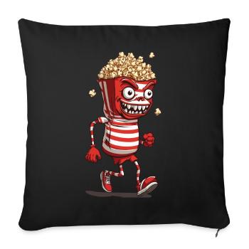 Creepy Popcorn Monster Halloween Movie Night - Sofa pillowcase 17,3'' x 17,3'' (45 x 45 cm) - black - Front