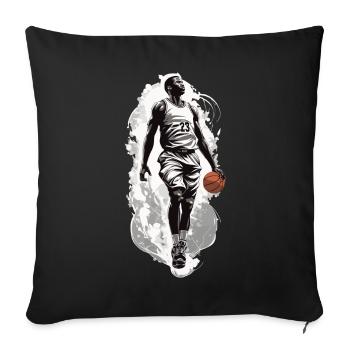 Basketball Dribbling Dynamics Streetwear Design - Sofa pillowcase 17,3'' x 17,3'' (45 x 45 cm) - black - Front