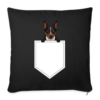 Cadeau de chien Kelpie - Housse de coussin décorative 45 x 45 cm - noir - Devant