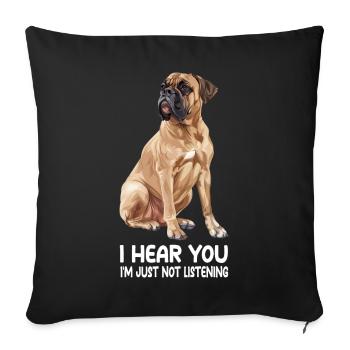 Bullmastif - Housse de coussin décorative 45 x 45 cm - noir - Devant