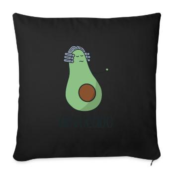 Advocado avocat vegan cadeau - Housse de coussin décorative 45 x 45 cm - noir - Devant