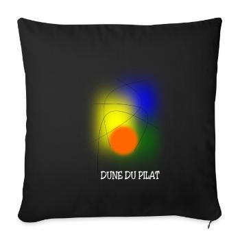 White Pilat Dune - Sofa pillowcase 17,3'' x 17,3'' (45 x 45 cm) - black - Front