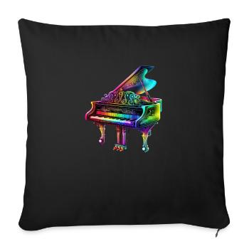 PIANO A QUEUE - Housse de coussin décorative 45 x 45 cm - noir - Devant