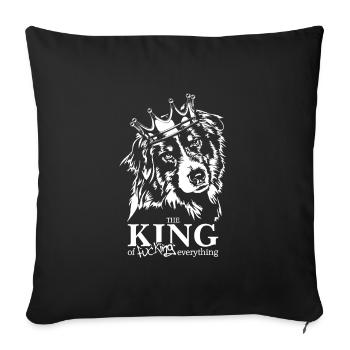 BERGER AUSTRALIEN Roi de tout Wilsigns - Housse de coussin décorative 45 x 45 cm - noir - Devant