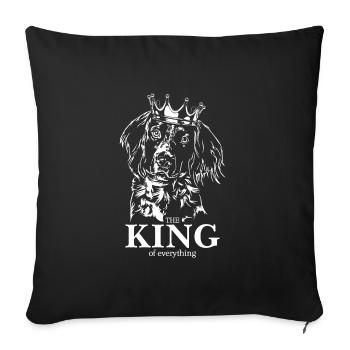 Kleiner Münsterländer King of everything Hunde - Sofakissenbezug 45 x 45 cm - Schwarz - Vorne