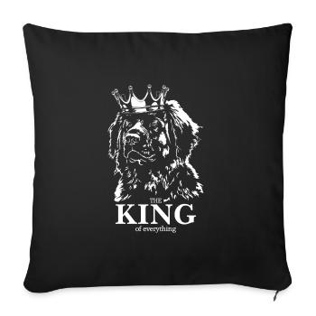 Leonberger King de tout Chiens Disant - Housse de coussin décorative 45 x 45 cm - noir - Devant