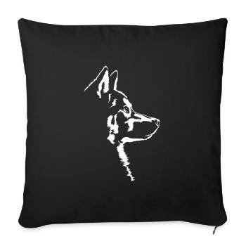 Husky chien chien Sibérien Husky Wilsigns - Housse de coussin décorative 45 x 45 cm - noir - Devant