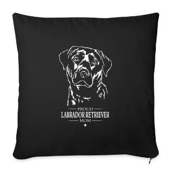 Labrador Retriever Mom Hunde Hund Labbi Wilsigns - Sofakissenbezug 45 x 45 cm - Schwarz - Vorne
