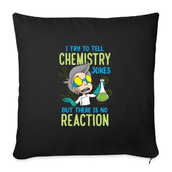 Drôle de scientifique Chimiste Laboratoire Science Chimie - Housse de coussin décorative 45 x 45 cm - noir - Devant