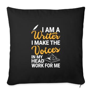 I'm A Writer Quote Funny Author Novelist Writing - Sofa pillowcase 17,3'' x 17,3'' (45 x 45 cm) - black - Front