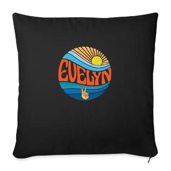 Evelyn Chemise Vintage Sunset Evelyn Groovy Tie Dye - Housse de coussin décorative 45 x 45 cm - noir - Devant