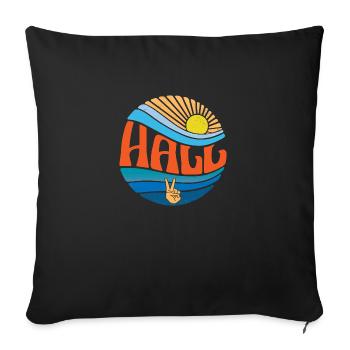 Hall Shirt Vintage Sunset Hall Groovy Tie Dye - Sofa pillowcase 17,3'' x 17,3'' (45 x 45 cm) - black - Front