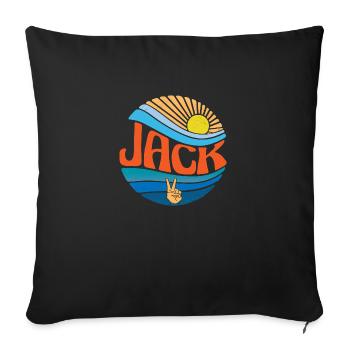 Jack Shirt Vintage Sunset Jack Groovy Tie Dye - Sofa pillowcase 17,3'' x 17,3'' (45 x 45 cm) - black - Front
