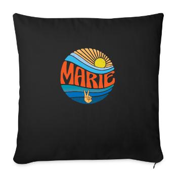 Marie Chemise Vintage Sunset Marie Groovy Tie Dye - Housse de coussin décorative 45 x 45 cm - noir - Devant