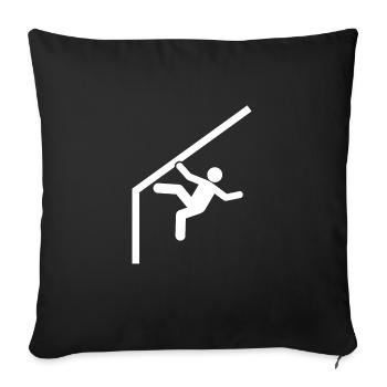 bouldern boulderfelsen GRAVITY IS A MYTH boulder - Sofakissenbezug 45 x 45 cm - Schwarz - Vorne