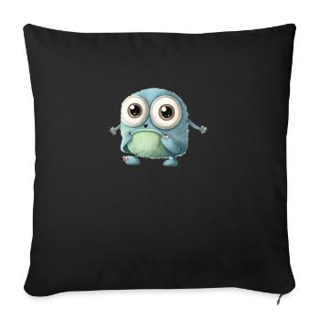 Cute monster drawing - Sofa pillowcase 17,3'' x 17,3'' (45 x 45 cm) - black - Front