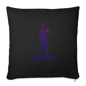 Standup Paddle Femme Hommes Standup Paddle - Housse de coussin décorative 45 x 45 cm - noir - Devant