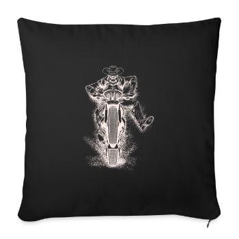 Motorcycle | Spirit | Biker | Motorcyclist - Sofa pillowcase 17,3'' x 17,3'' (45 x 45 cm) - black - Front
