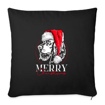 Santa Gordon Setter Merry Christmas Dog Wilsigns - Sofa pillowcase 17,3'' x 17,3'' (45 x 45 cm) - black - Front