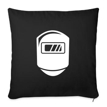 Welder handmask gift for artisans - Sofa pillowcase 17,3'' x 17,3'' (45 x 45 cm) - black - Front