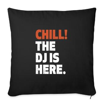 DJ Design Discjockey Deejay Djane Fun - Sofakissenbezug 45 x 45 cm - Schwarz - Vorne