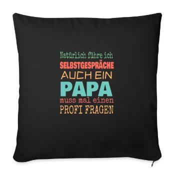 Papa - Sofakissenbezug 45 x 45 cm - Schwarz - Vorne